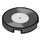 LEGO Black Tile 2 x 2 Round with Vinyl Record with White Label with Bottom Stud Holder (14769 / 37568)