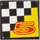 LEGO Black Tile 2 x 2 with &#039;5&#039;, Checkered Pattern Sticker with Groove (3068)