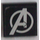 LEGO Black Tile 2 x 2 with Avengers Logo Sticker with Groove (3068)