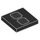 LEGO Black Tile 2 x 2 with Gray Grilles with Groove (3068)