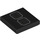 LEGO Black Tile 2 x 2 with Gray Grilles with Groove (3068)