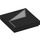 LEGO Black Tile 2 x 2 with Gray Triangle with Groove (3068 / 104207)