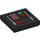 LEGO Black Tile 2 x 2 with Green and Red Buttons with Groove (3068 / 104326)
