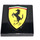 LEGO Black Tile 2 x 2 with Scuderia Ferrari Logo with Black Border Sticker with Groove (3068)
