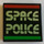 LEGO Black Tile 2 x 2 with Space Police II with Groove (3068)