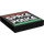 LEGO Noir Tuile 2 x 2 avec Espacer Police II avec rainure (3068)