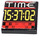 LEGO Schwarz Fliese 2 x 2 mit Time 15:37:02 Aufkleber mit Nut (3068)