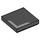 LEGO Black Tile 2 x 2 with White Corner with Groove (3068 / 69091)