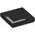 LEGO Black Tile 2 x 2 with White Corner with Groove (3068 / 69091)