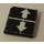 LEGO Black Tile 2 x 2 with White Up and Down Arrows Sticker with Groove (3068)