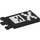 LEGO Noir Tuile 2 x 3 avec Horizontal Clips avec Squelette Banner Modèle (Pinces épaisses ouvertes en «O») (30350 / 47148)