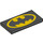LEGO Schwarz Fliese 2 x 4 mit Batman Logo (26247 / 87079)