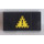 LEGO Black Tile 2 x 4 with Black Exclamation Mark in Yellow Triangle Sticker (87079)