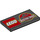 LEGO Nero Piastrella 2 x 4 con LEGO e Jurassic Park Logos (72406 / 87079)