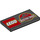 LEGO Black Tile 2 x 4 with LEGO and Jurassic Park Logos (72406 / 87079)