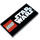 LEGO Černá Dlaždice 2 x 4 s Lego Emblem a STAR WARS TM logo (1538 / 87079)