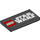 LEGO Black Tile 2 x 4 with Lego Emblem and STAR WARS TM Logo (1538 / 87079)