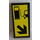 LEGO Schwarz Fliese 2 x 4 mit Petrol Sign Aufkleber (87079)