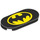 LEGO Svart Tile 2 x 4 med Avrundede ender med Batman logo (66857 / 104311)