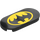 LEGO Black Tile 2 x 4 with Rounded Ends with Batman Logo (66857 / 104311)