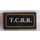 LEGO Black Tile 2 x 4 with White &#039;T.C.R.R.&#039; in Gold Border Sticker (87079)