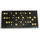 LEGO Black Tile 2 x 4 with Yellow Squares, Type 2 Sticker (87079)