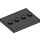 LEGO Schwarz Fliese 3 x 4 mit Vier Noppen (17836 / 88646)