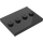 LEGO Noir Tuile 3 x 4 avec Quatre Goujons (17836 / 88646)