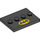 LEGO Black Tile 3 x 4 with Four Studs with Batman Logo (17836 / 36887)