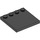 LEGO Black Tile 4 x 4 with Studs on Edge (6179)