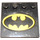 LEGO Noir Tuile 4 x 4 avec Goujons sur Bord avec Batman logo Autocollant (6179)