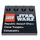 LEGO Black Tile 4 x 4 with Studs on Edge with &#039;Republic Assault Ship&#039;, &#039;Clone Trooper&#039;, &#039;Coruscant&#039; (6179 / 13319)