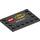 LEGO Black Tile 4 x 6 with Studs on 3 Edges with &#039;LEGO&#039; and &#039;Batman&#039; Logos and &#039;BATMAN&#039; (6180 / 77219)