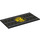 LEGO Black Tile 8 x 16 with Runway and SHIELD Logo with Bottom Tubes, Textured Top (21227 / 90498)