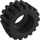 LEGO Black Tire Ø21 x 12 - Offset Tread Small Wide with Slightly Bevelled Edge and no Band (6015 / 60700)