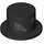 LEGO Noir Haut Chapeau avec Scratches (3878 / 12639)