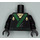 LEGO Zwart Torso Ninjago Robe met Gold en Groen Decoratie (973 / 88585)