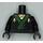 LEGO Schwarz Torso Ninjago Robe mit Gold und Green Dekoration (973 / 88585)