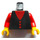 LEGO Noir Torse avec 3 rouge Buttons et rouge Bras (973)