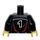 LEGO Negro Torso con Adidas logo y #1 en la parte trasera (973)