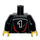 LEGO Noir Torse avec Adidas logo et #1 sur Retour (973)