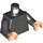 LEGO Black Torso with Horizontal Squiggly Lines Dress Print (973 / 76382)