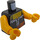 LEGO Black Torso with laced up bodice, white undershirt, and belt with pouch (76382 / 88585)