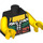 LEGO Zwart Torso met laced Omhoog bodice, Wit undershirt, en Riem met pouch (76382 / 88585)