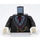 LEGO Black Torso with Suit Coat, Watch Chain, Dark Red Vest and Necktie, White Ruffled Shirt (76382 / 88585)