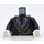 LEGO Schwarz Torso mit Suit Coat, Watch Kette, Dark rot Vest und Necktie, Weiß Ruffled Shirt (76382 / 88585)
