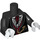 LEGO Black Torso with Suit Coat, Watch Chain, Dark Red Vest and Necktie, White Ruffled Shirt (76382 / 88585)