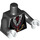 LEGO Black Torso with Suit Coat, Watch Chain, Dark Red Vest and Necktie, White Ruffled Shirt (76382 / 88585)