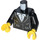 LEGO Black Torso wth Black Jacket and White (973 / 76382)