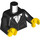 LEGO Noir Torse wth Noir Jacket et blanc (973 / 76382)